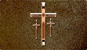 DNSEMP-C-517-BZ-SH-BR Empire Corner Bronze 3 Crosses Shim Brown